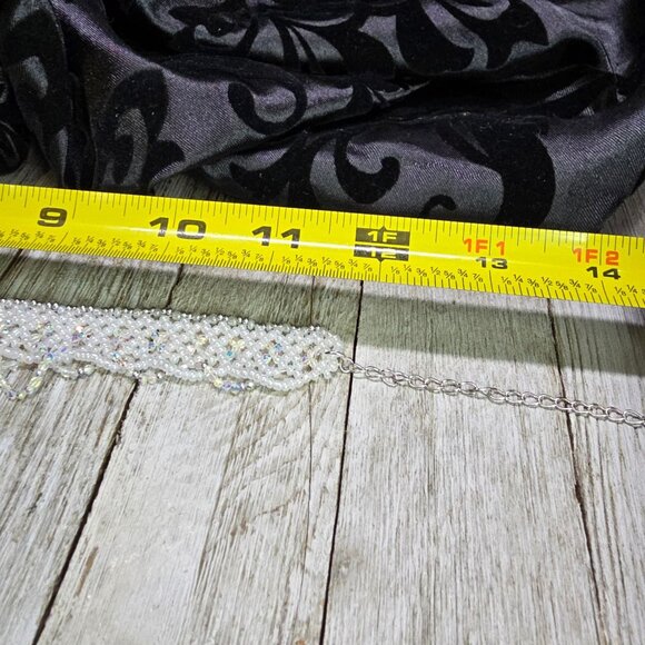 Handmade 925 Sterling Silver Crystal Inspired Glass Necklace Earring Set White - Picture 13 of 14